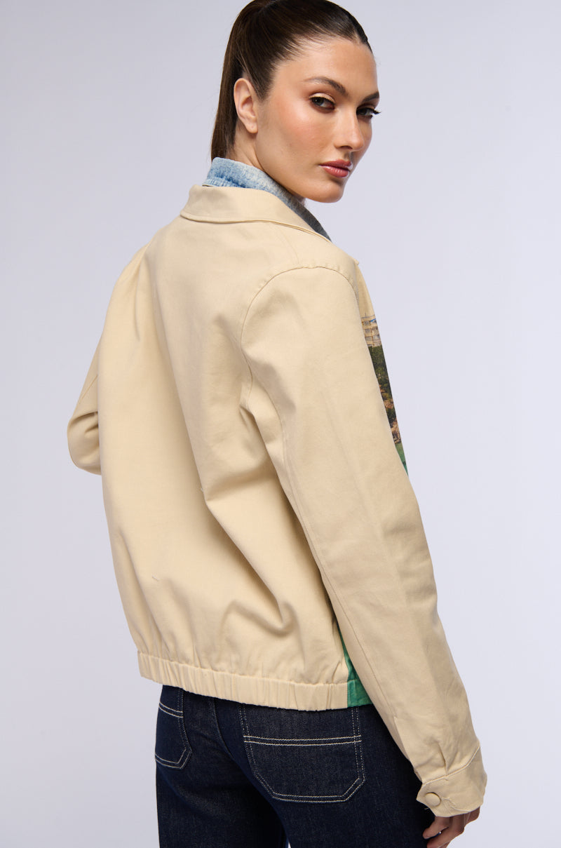 PURO BEACH CANVAS BOMBER