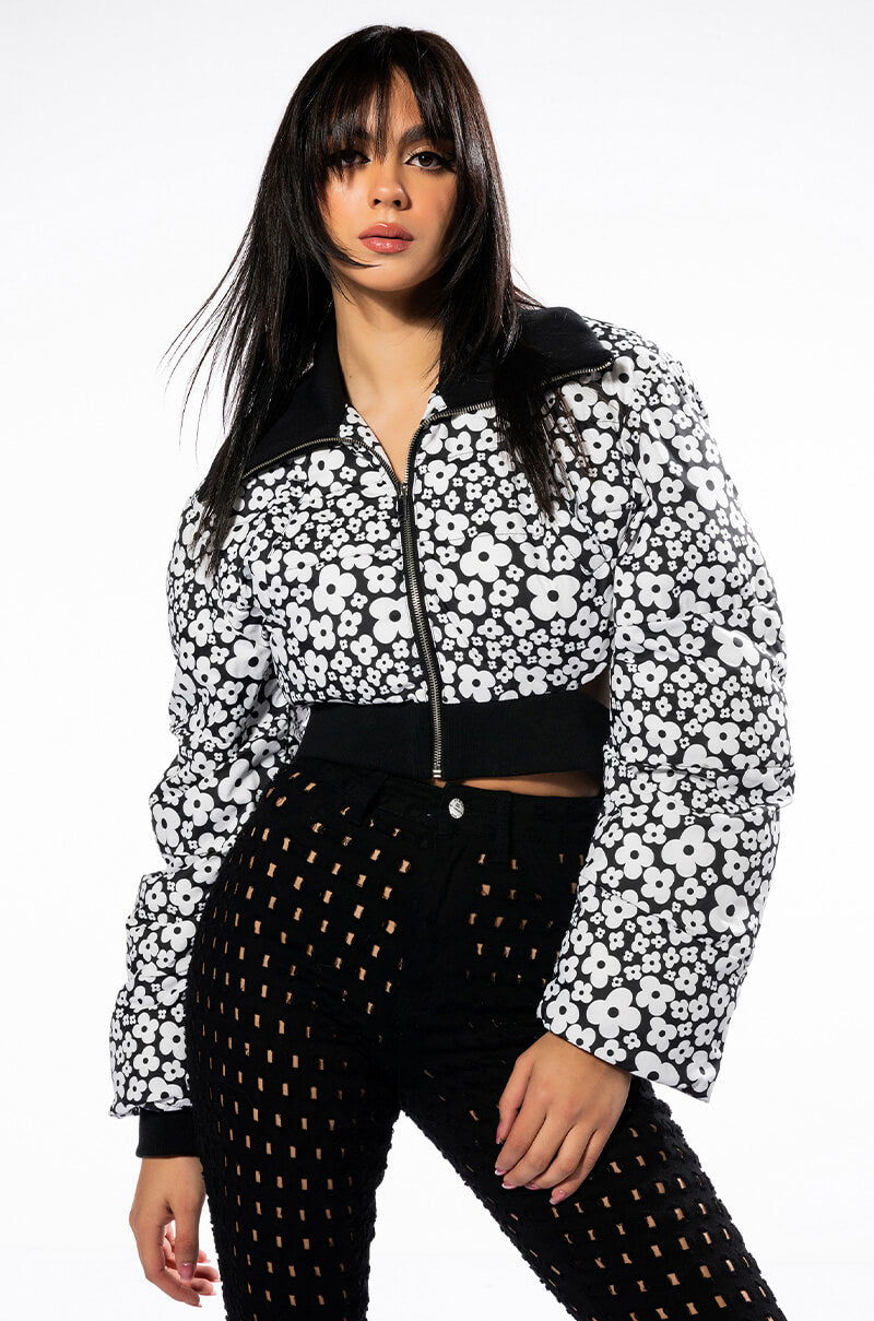 DITZY DAISY CROP PUFFER