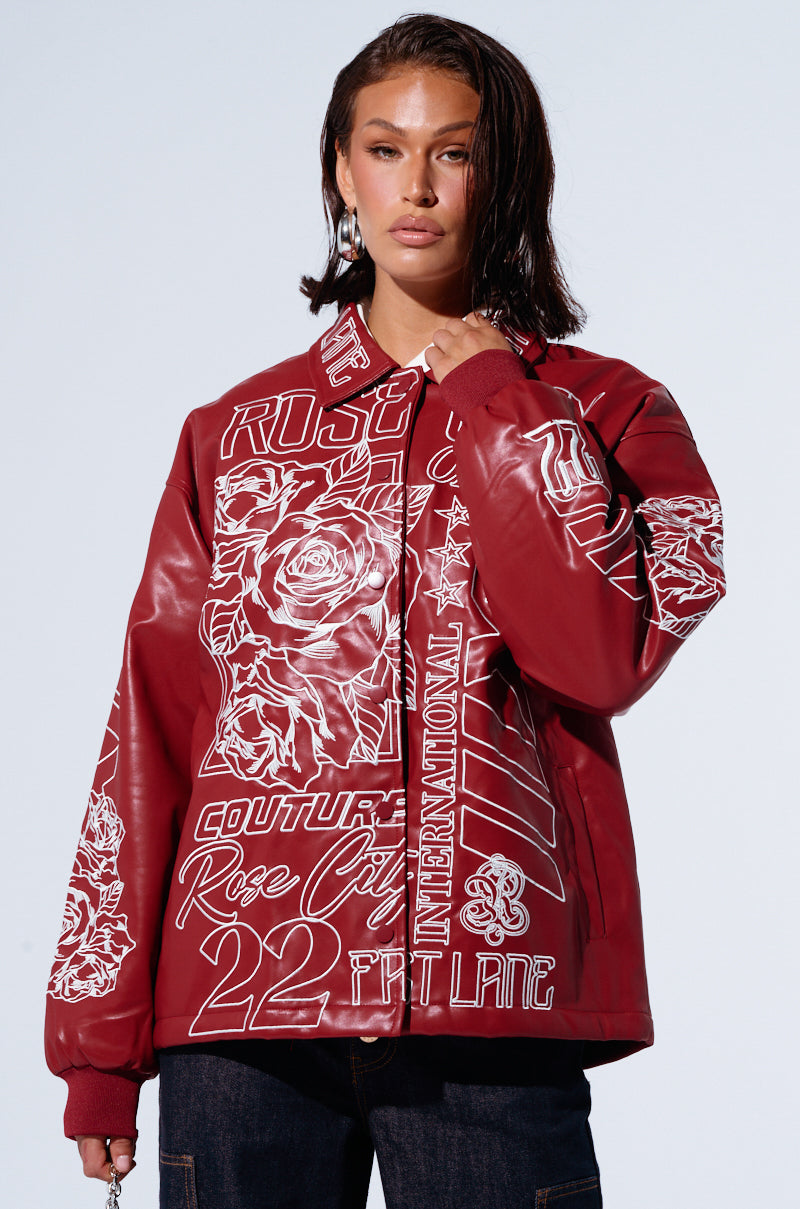 ROSE CITY EMBROIDERED BOMBER