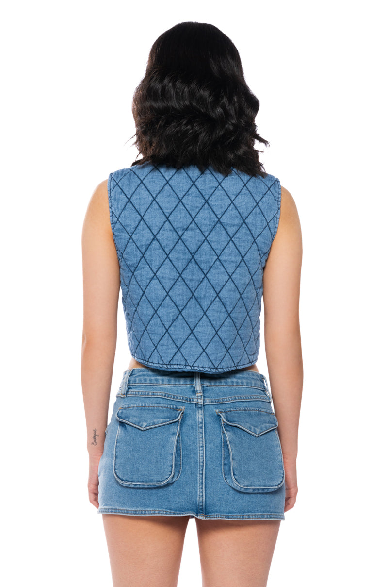 SPRING IN THE HAMPTONS DENIM VEST