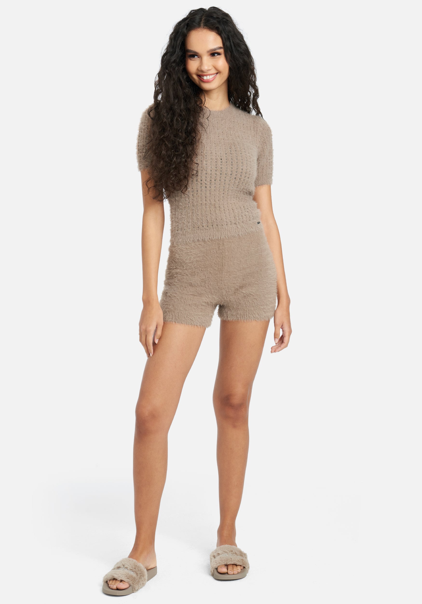 Soft Yarn High Waisted Sweater Short