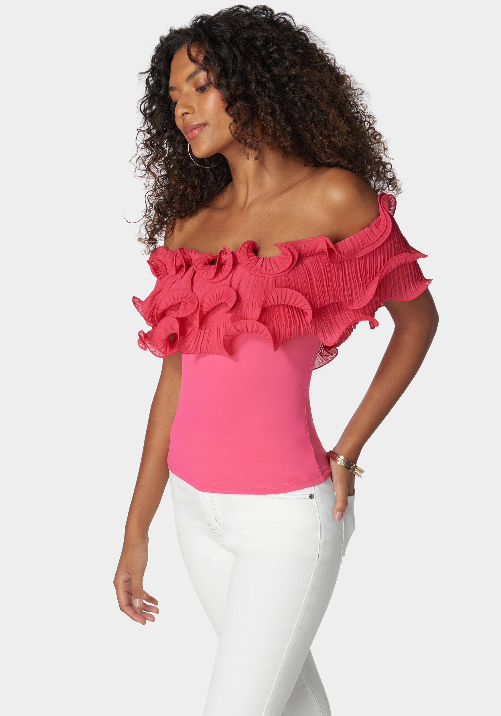 Off Shoulder Ruffle Top