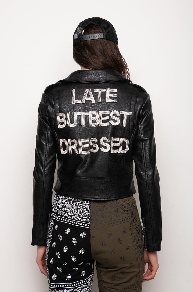 BEST DRESSED BLING MOTO JACKET