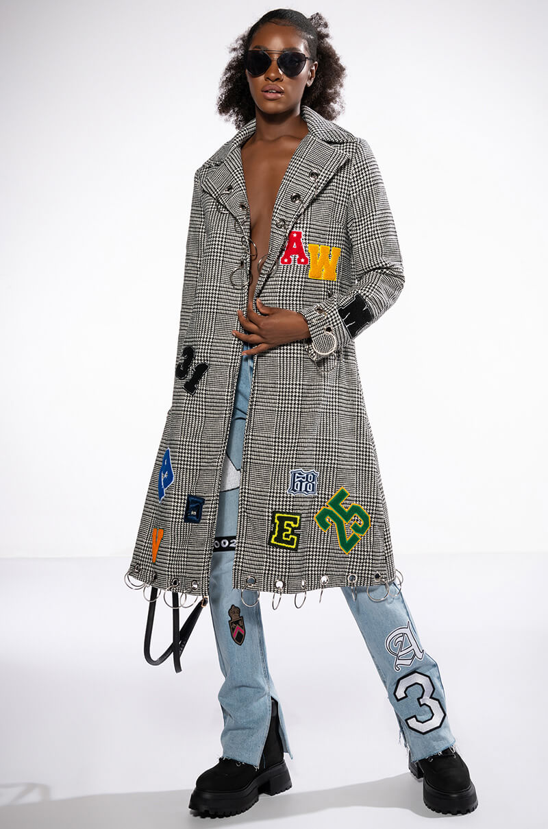 RINGO PLAID TRENCH