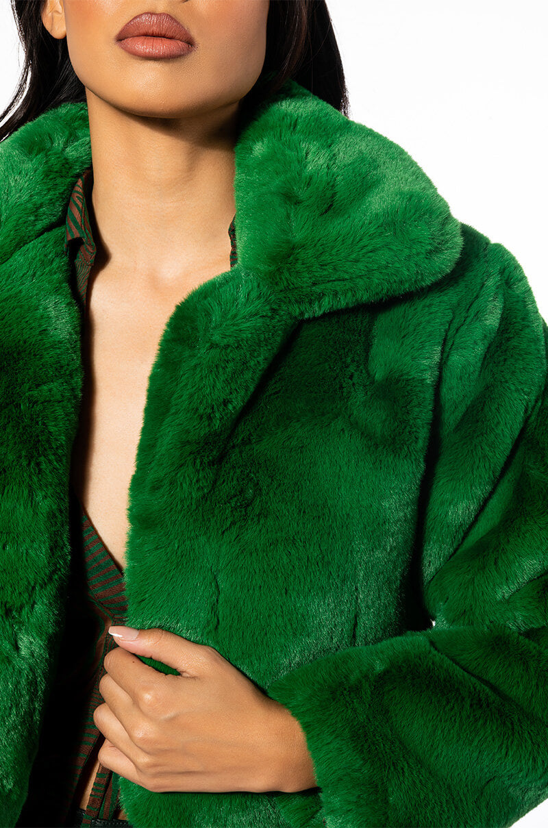 MI AMOR PLUSH FAUX FUR JACKET