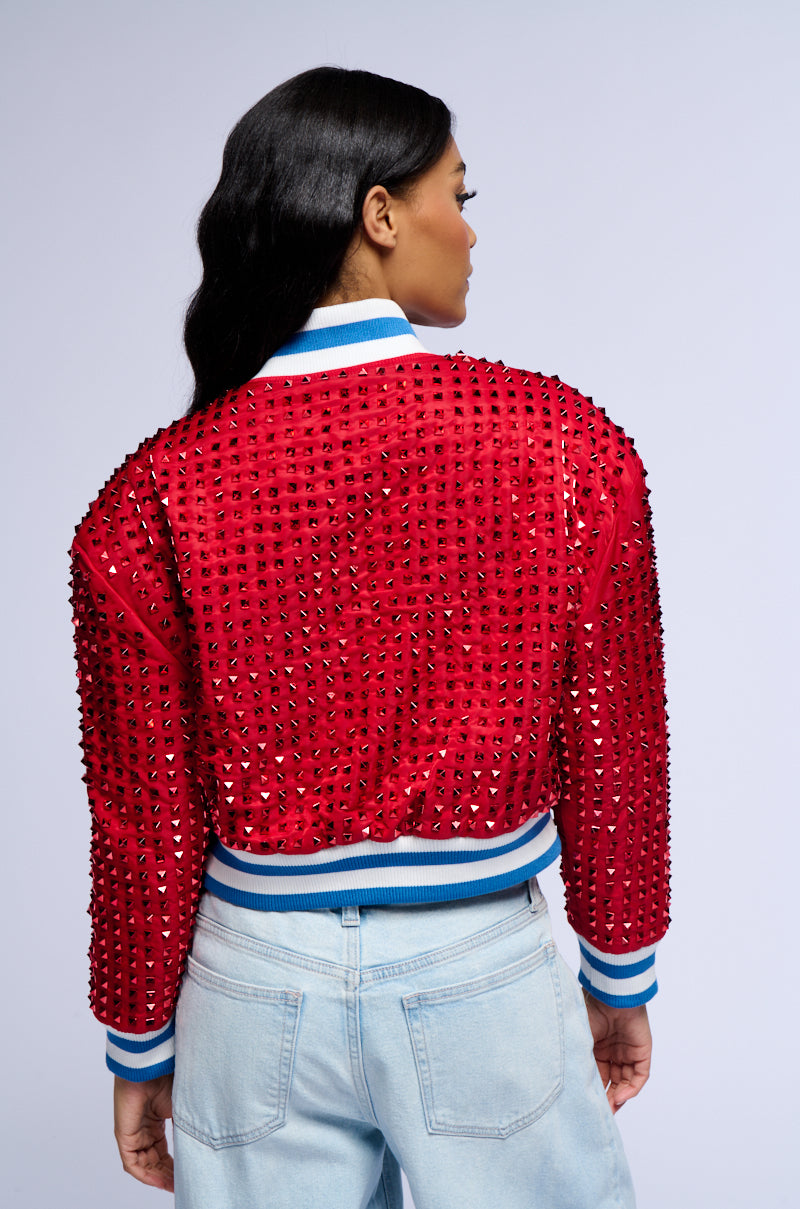 HOME RUN STUDDED BOMBER