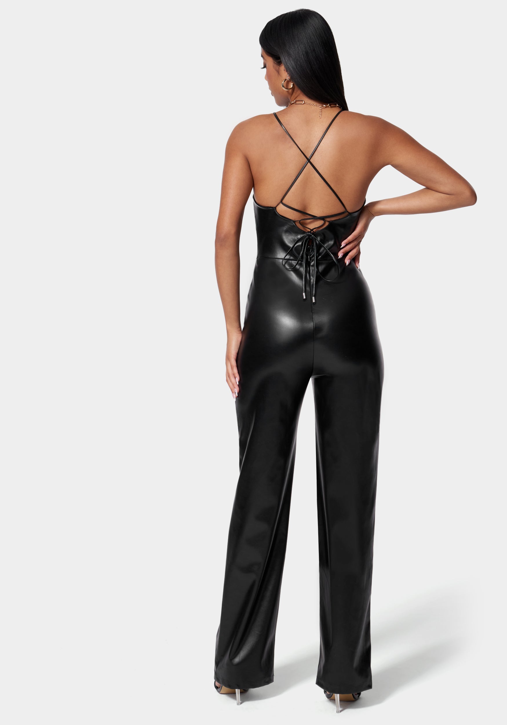 Strappy Back Straight Leg Jumpsuit