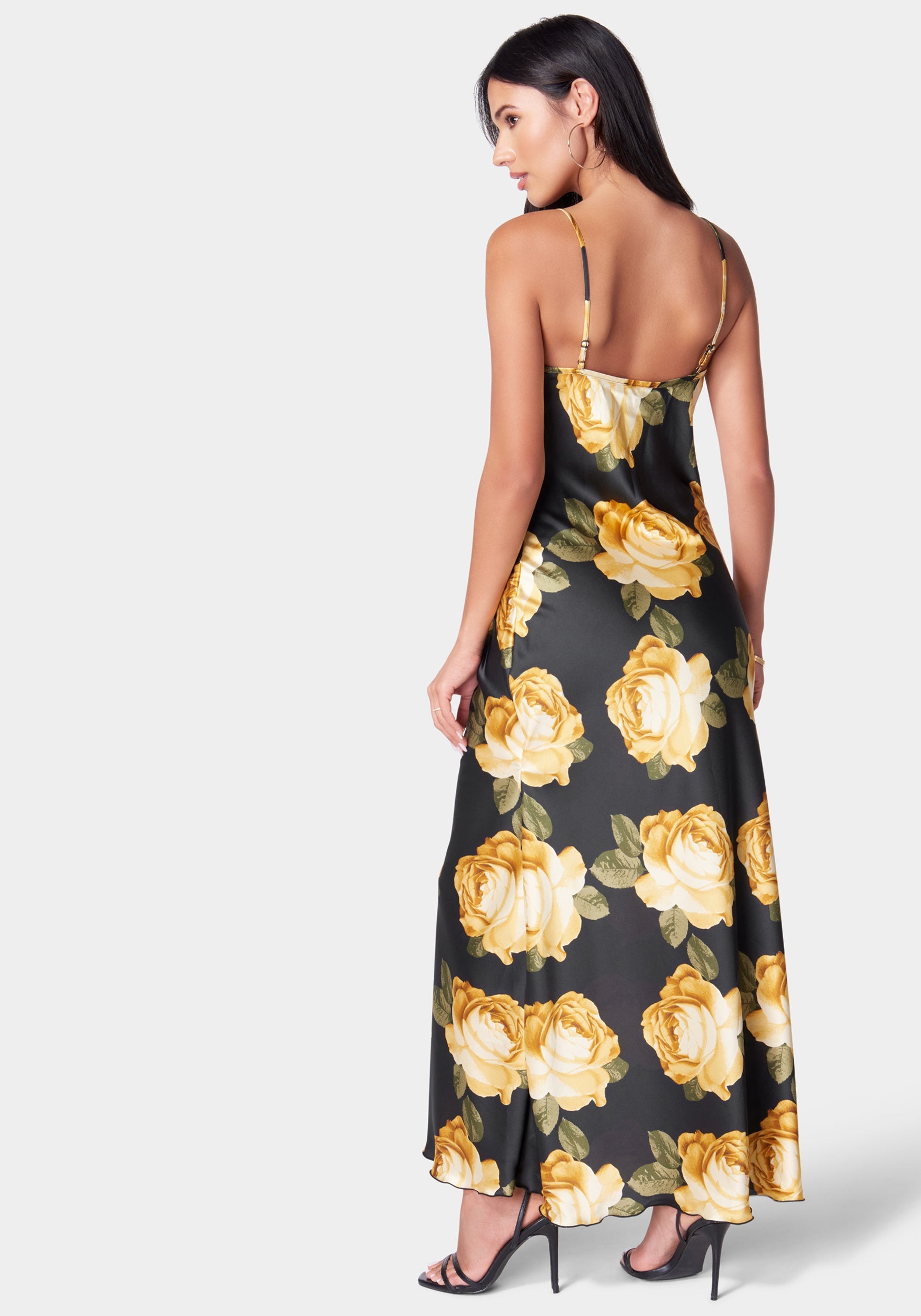 Floral Cowl Neck Maxi Dress