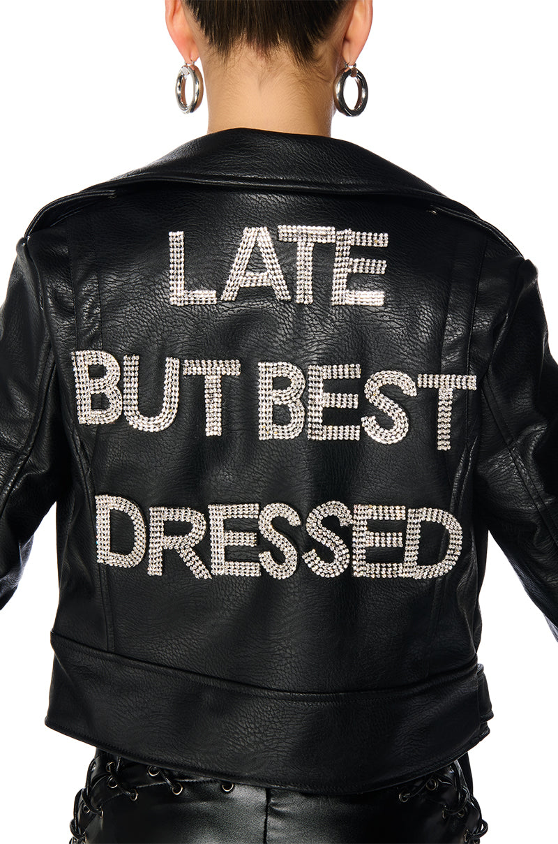 BEST DRESSED BLING MOTO JACKET