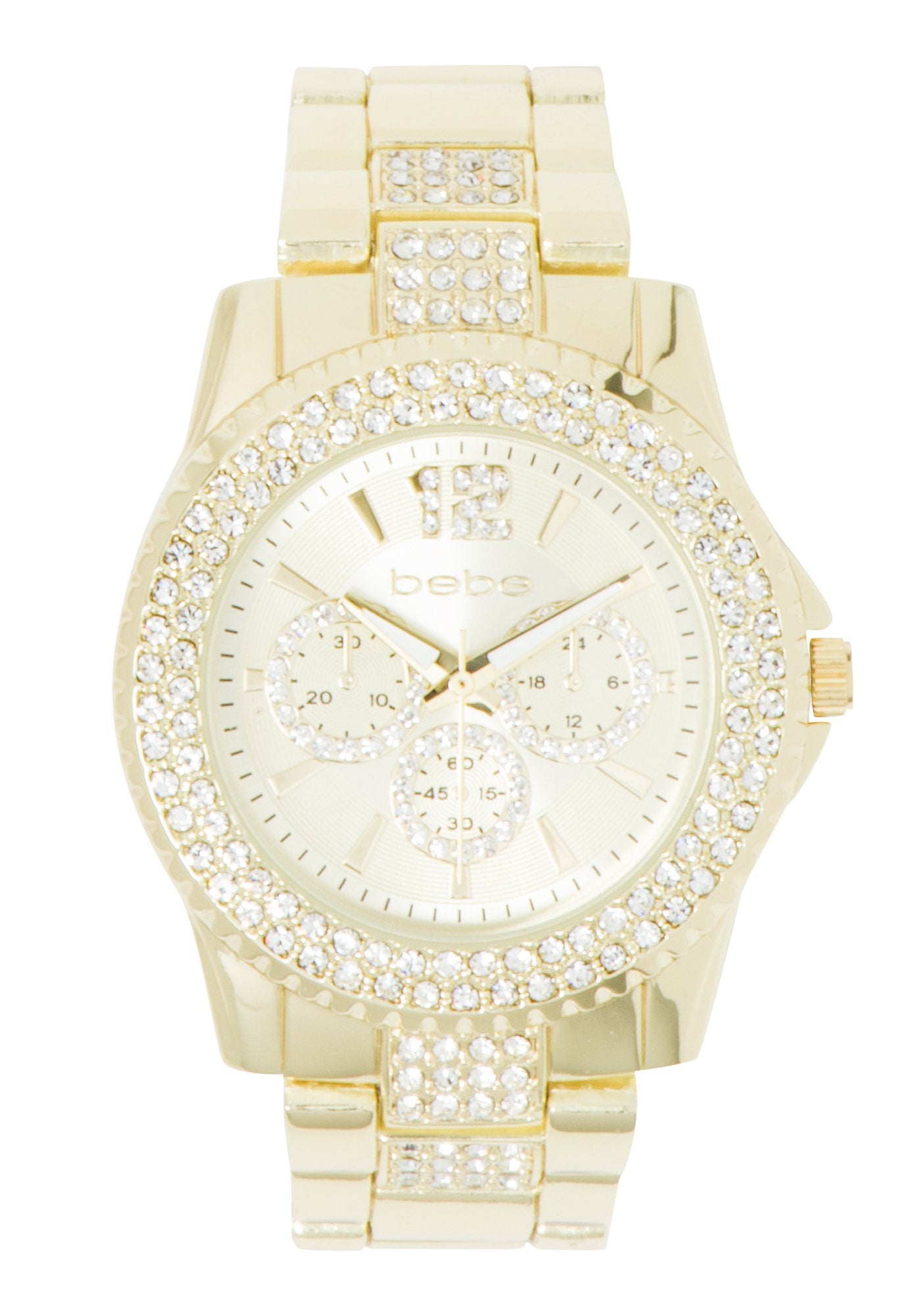 Two Tone Rhinestone Pave Watch