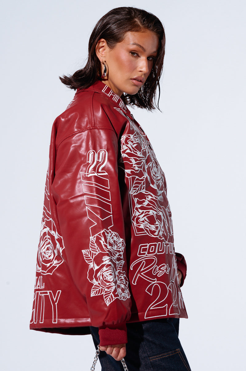 ROSE CITY EMBROIDERED BOMBER