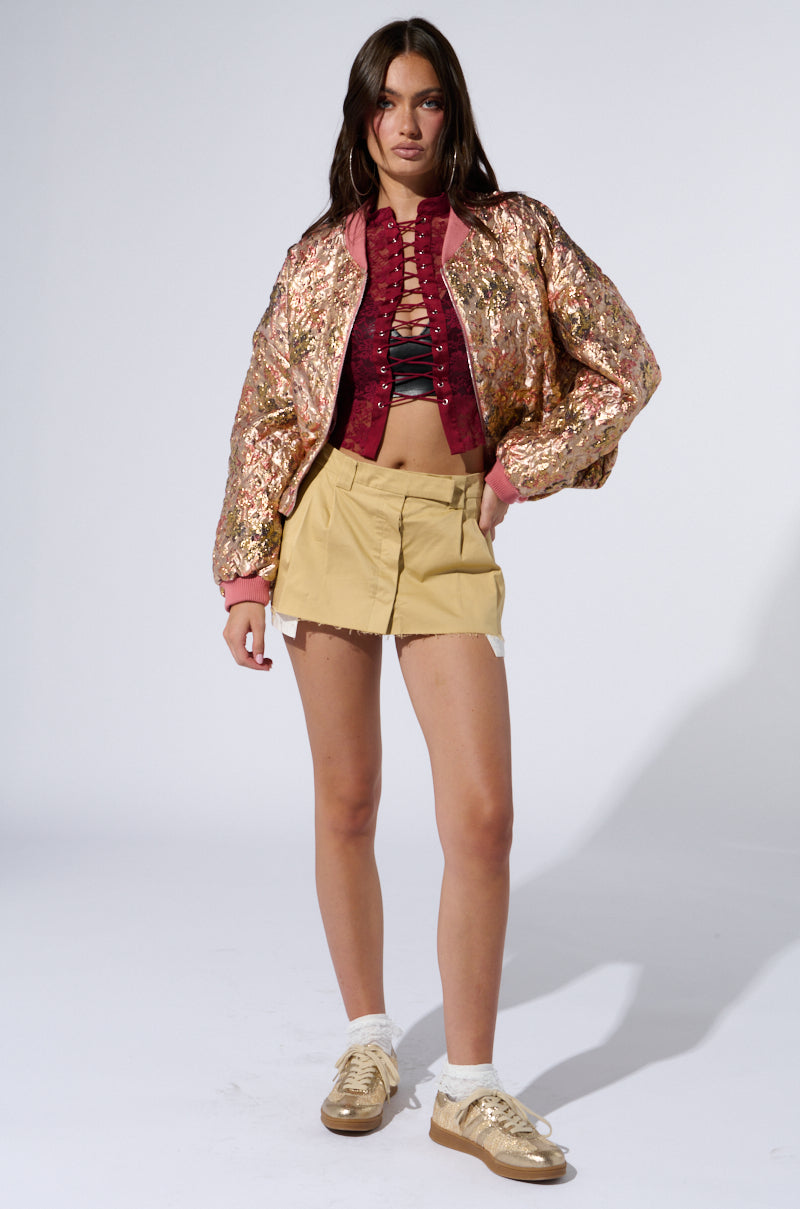 OLLARI BROCADE BOMBER