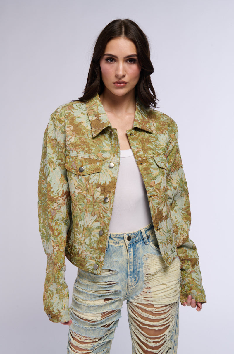 BROCADE TAPESTRY BOMBER JACKET