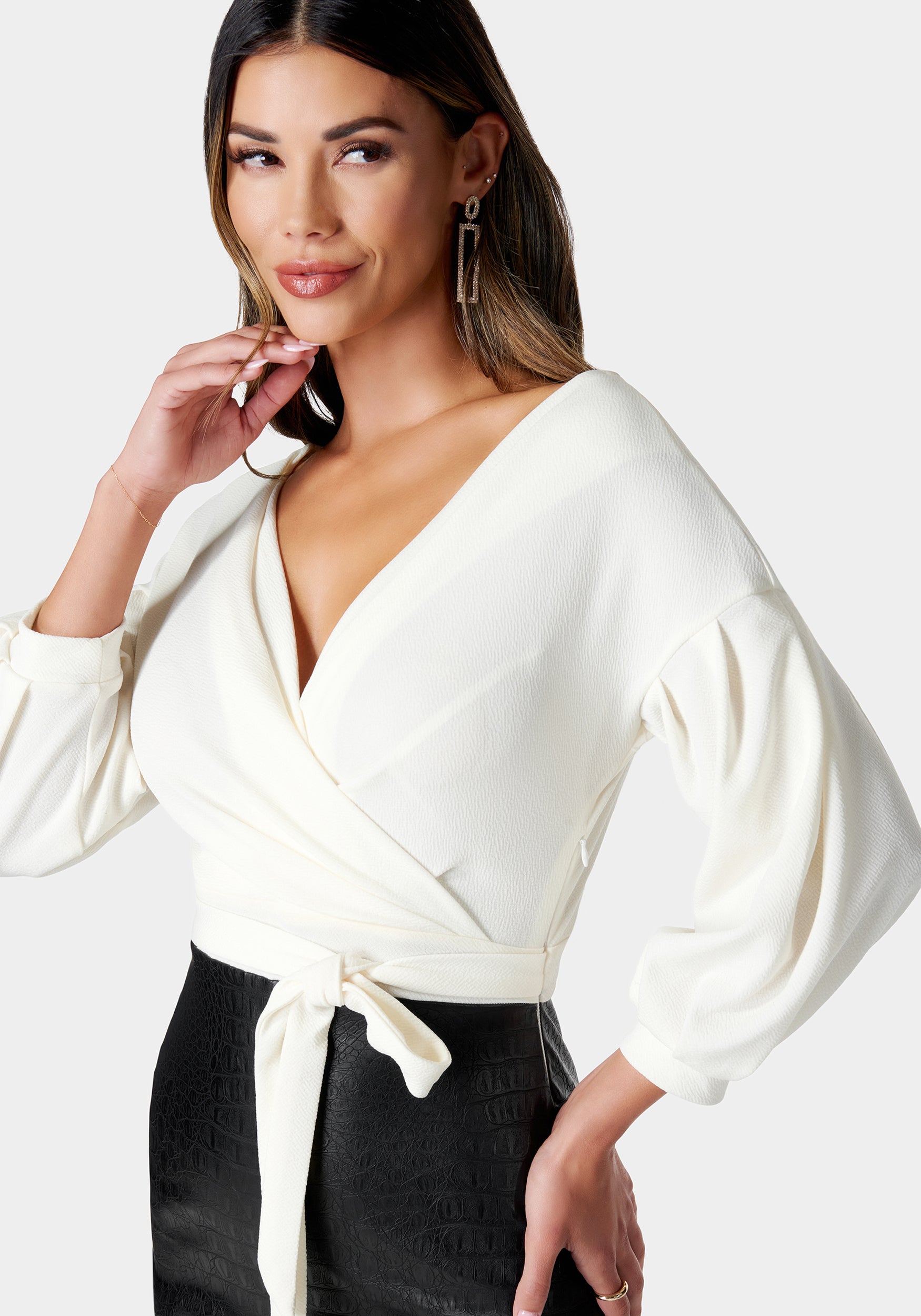 Off Shoulder Puff Sleeve Pencil Dress