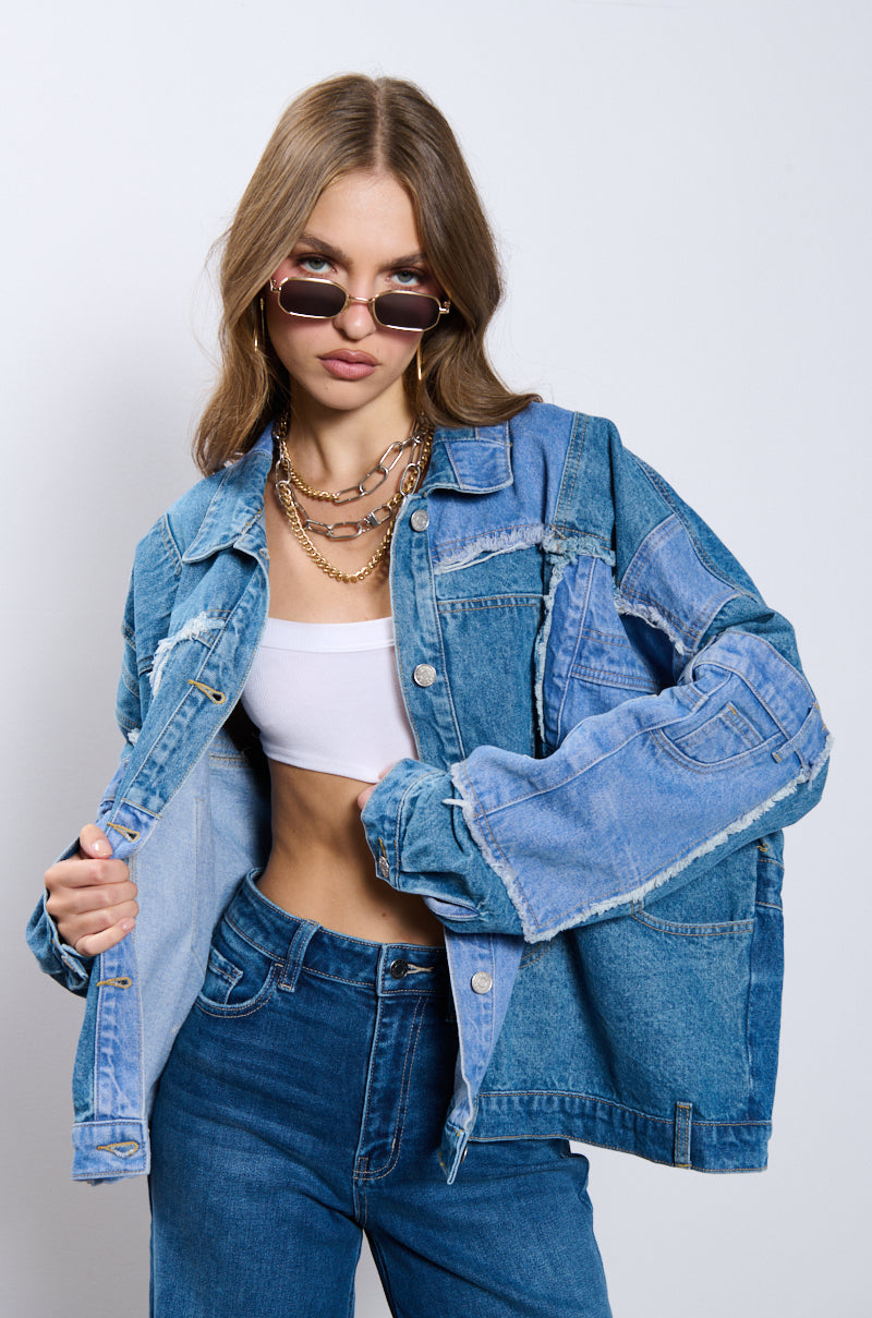 GEORGIA PATCHWORK DENIM JACKET