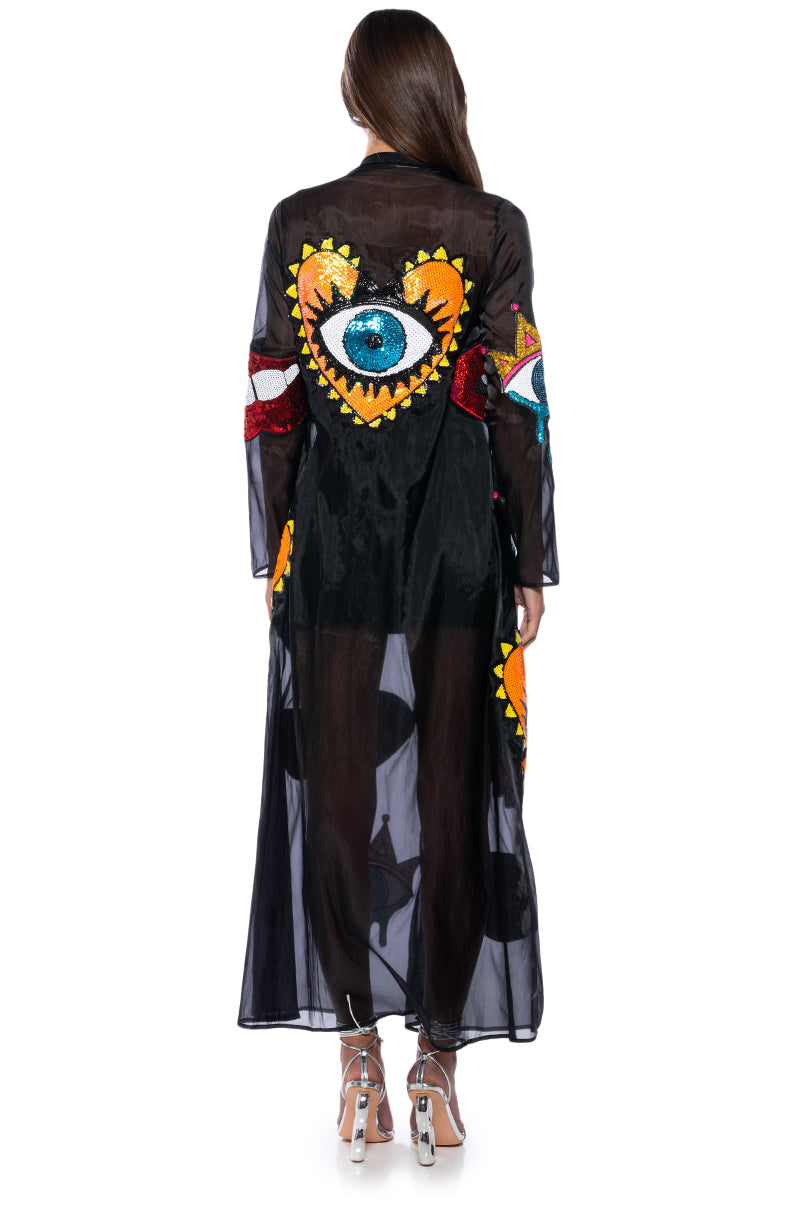 EYES WIDE SHUT SEQUIN HOLIDAY DUSTER