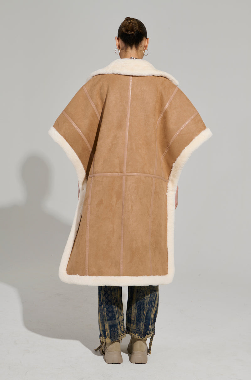 CHAMONIX FAUX SUEDE LUXE PONCHO