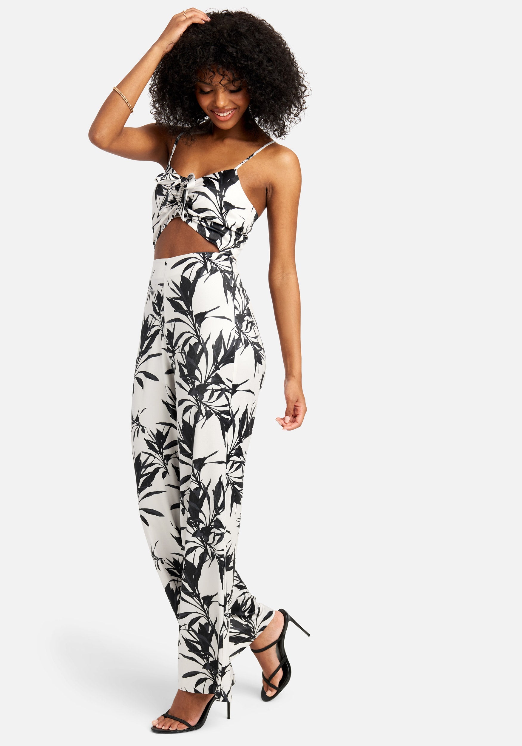 Cut Out Wide Leg Jumpsuit