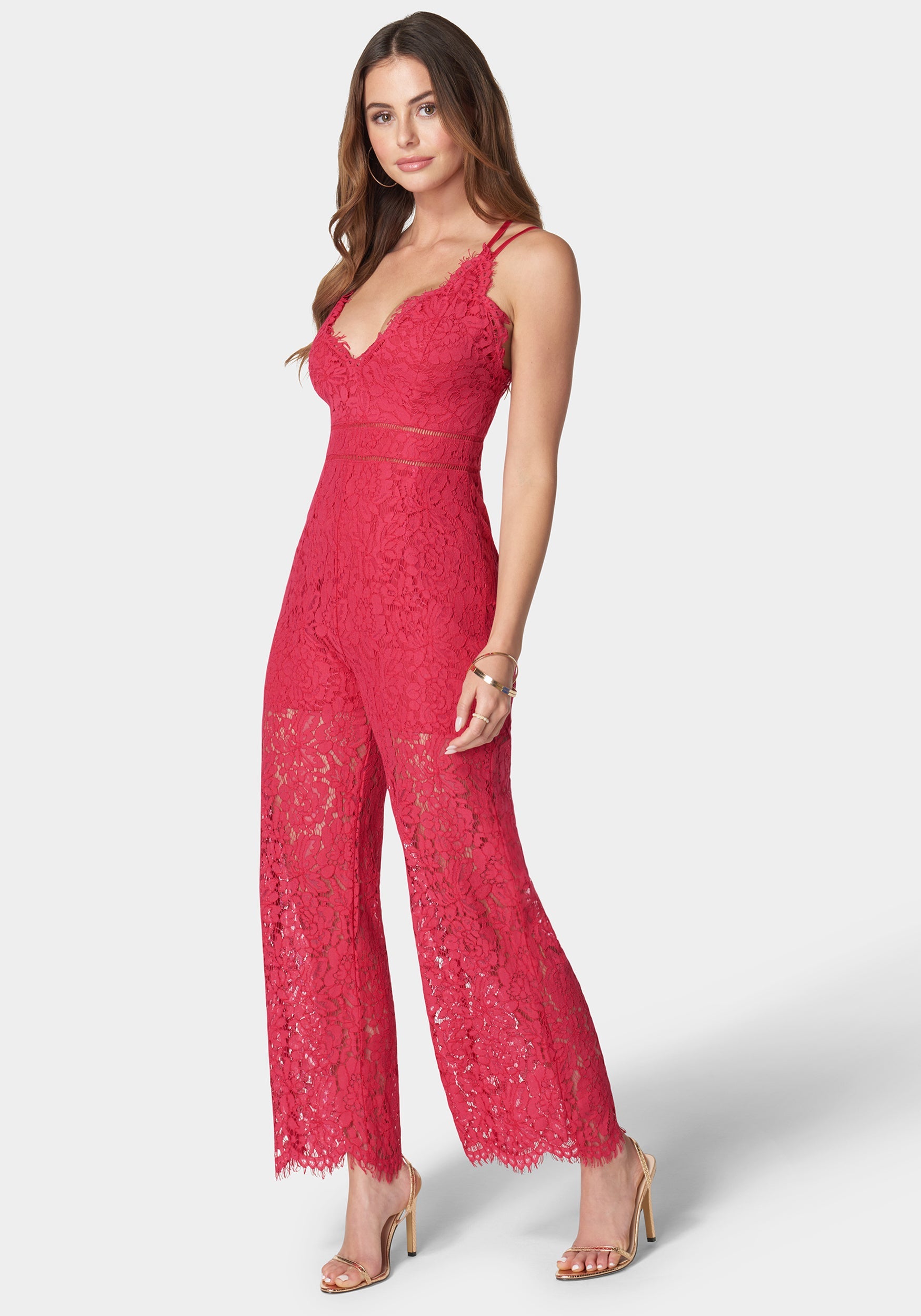 Strappy Back Lace Jumpsuit