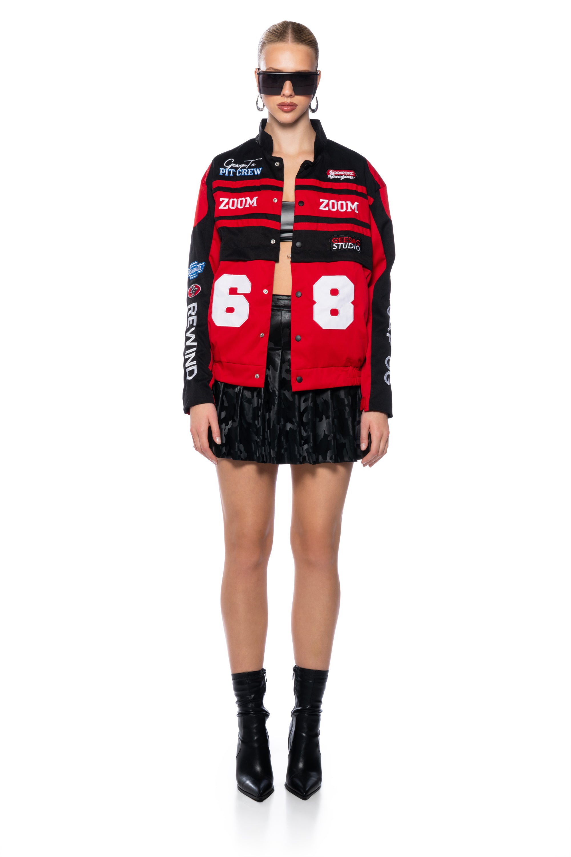 ZOOM ZOOM TWO IN ONE BOMBER SKIRT SET