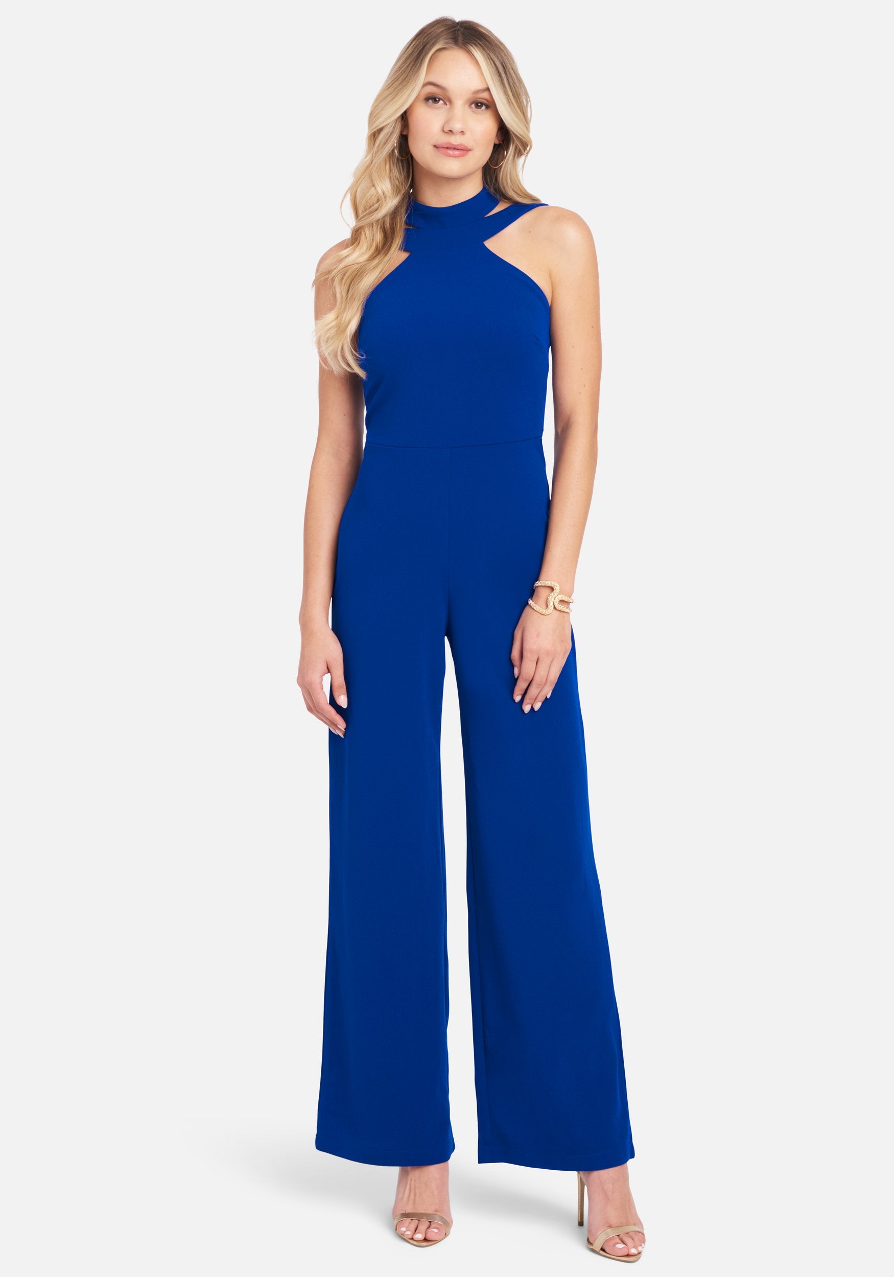 Wide Leg Halter Jumpsuit