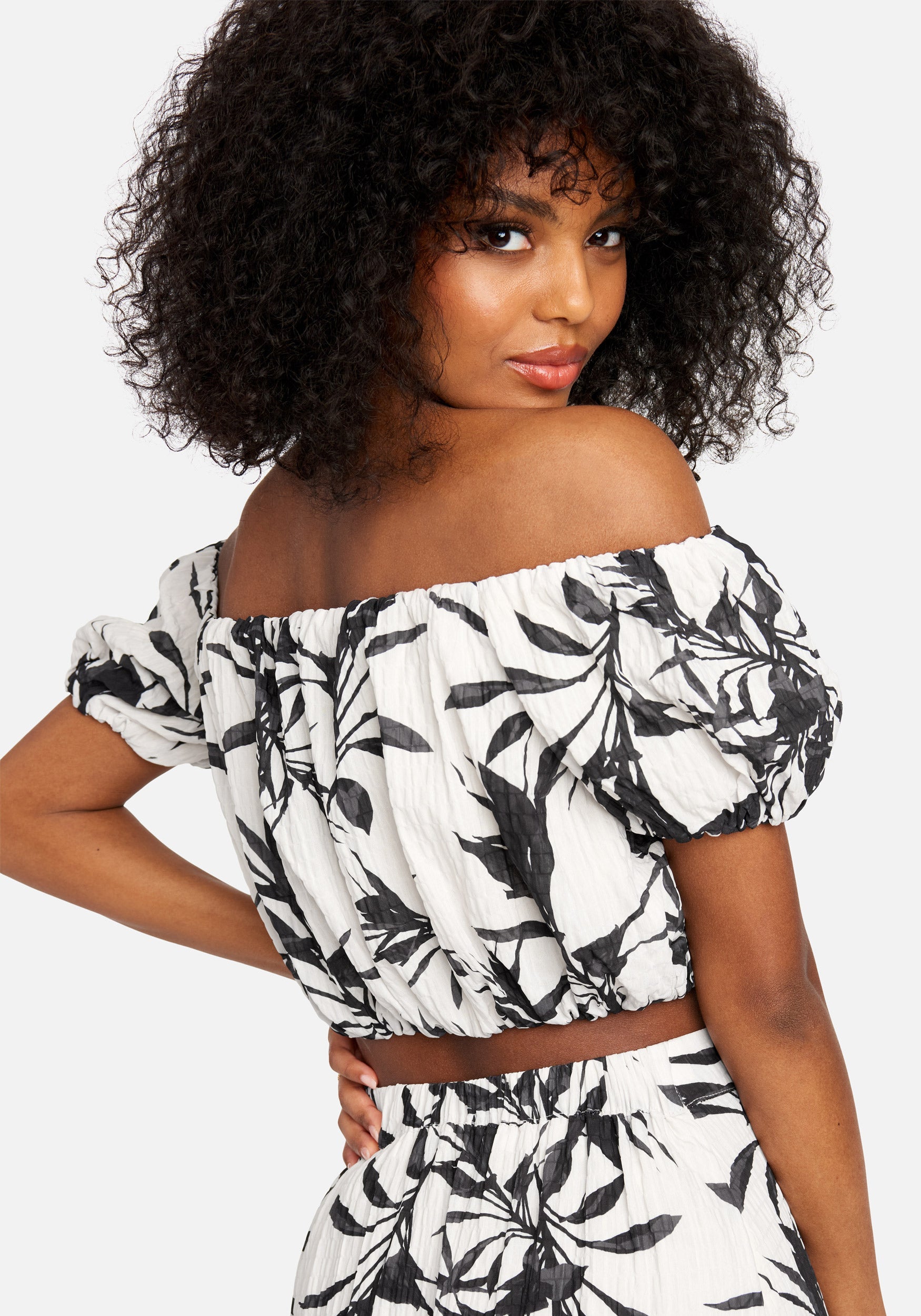 Ruched Off Shoulder Top