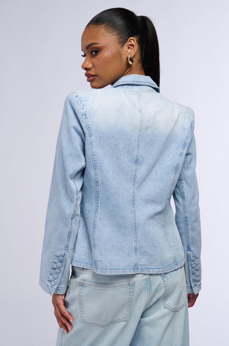 GOT IT TOGETHER DENIM BLAZER JACKET