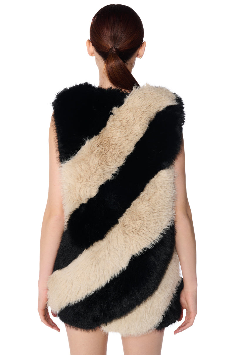 FAUX FUR HOLIDAY VEST