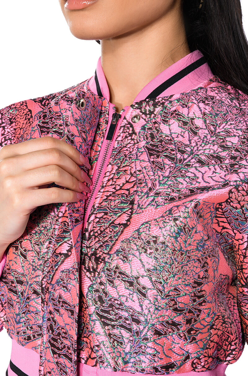 BROCADE TAPESTRY SPRING BOMBER