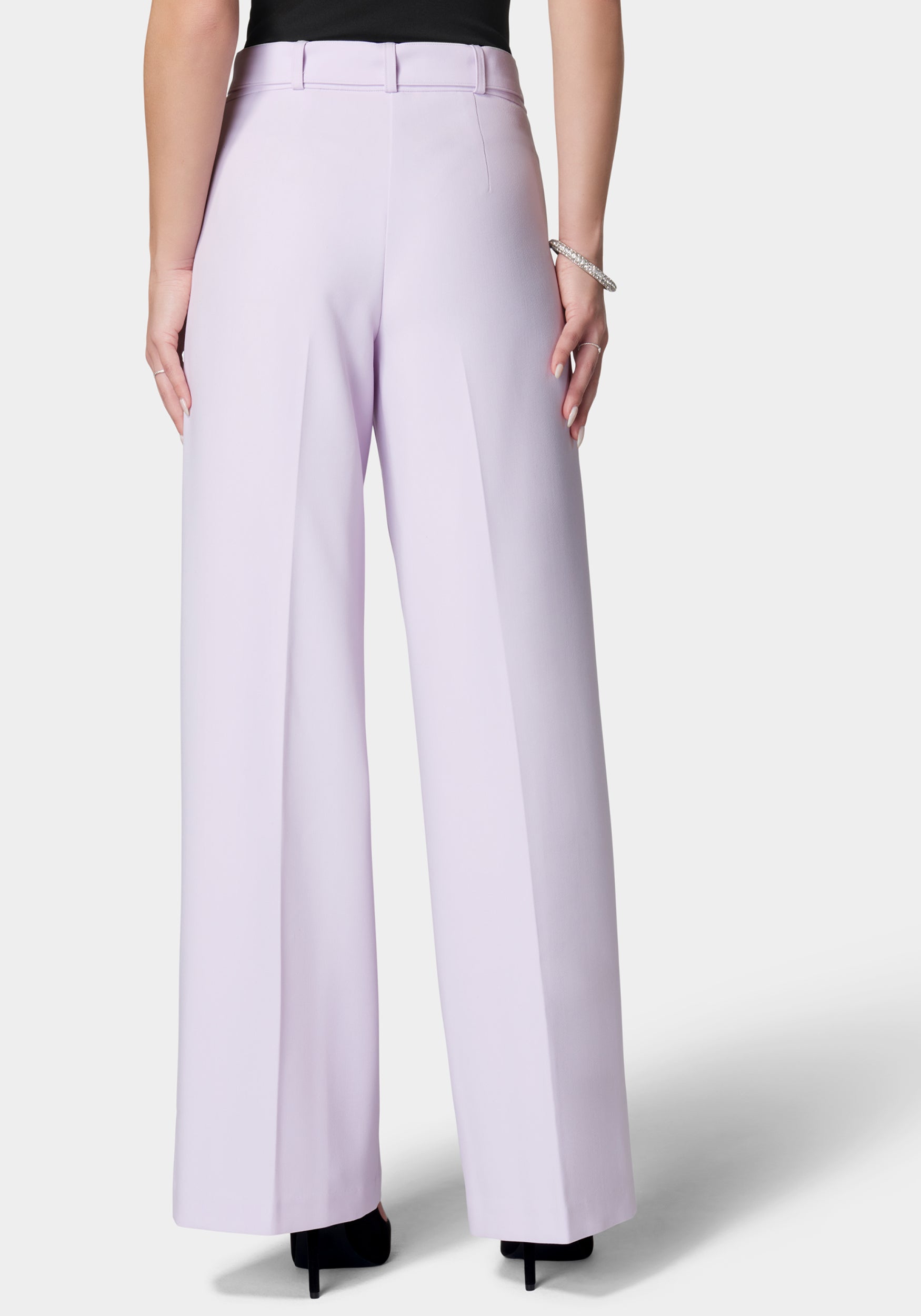 High Waist Belted Wide Leg Pant