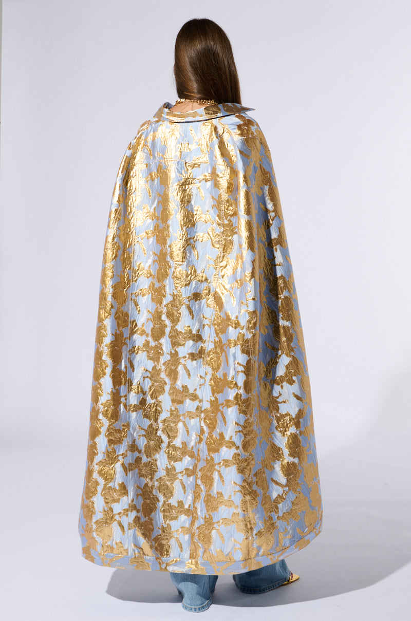 OASIS HIGH LOW BROCADE CAPE