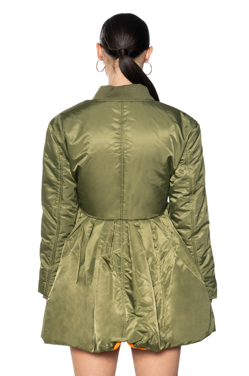 KIMMY PEPLUM BOMBER JACKET