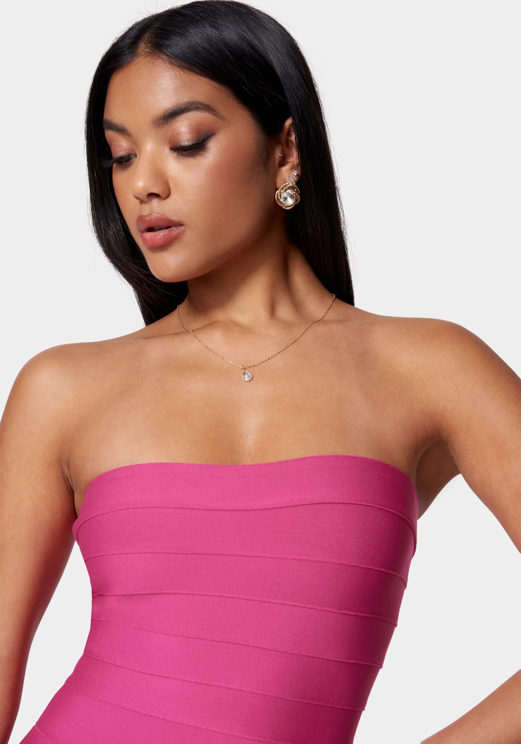 Luxe Bandage Strapless Gown