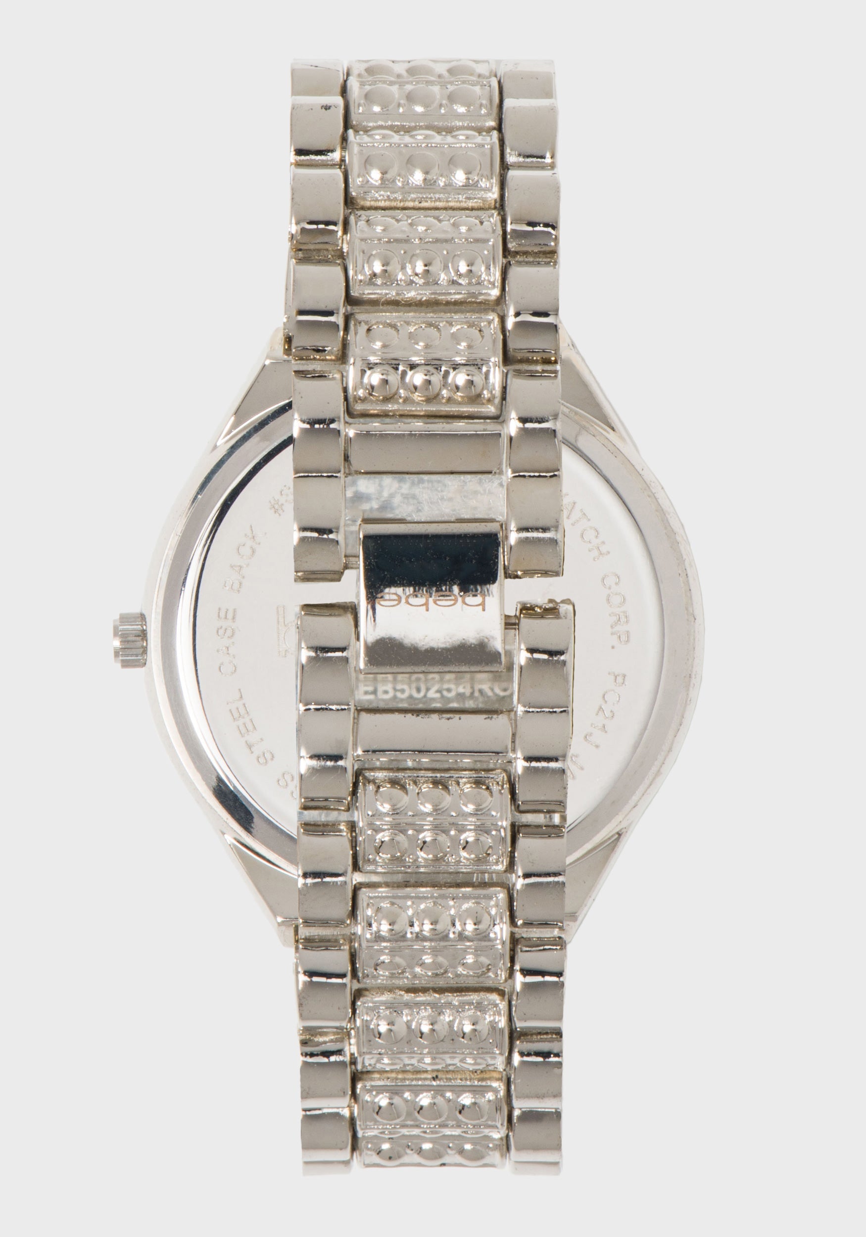 Silver Crystal Bezel Logo Watch