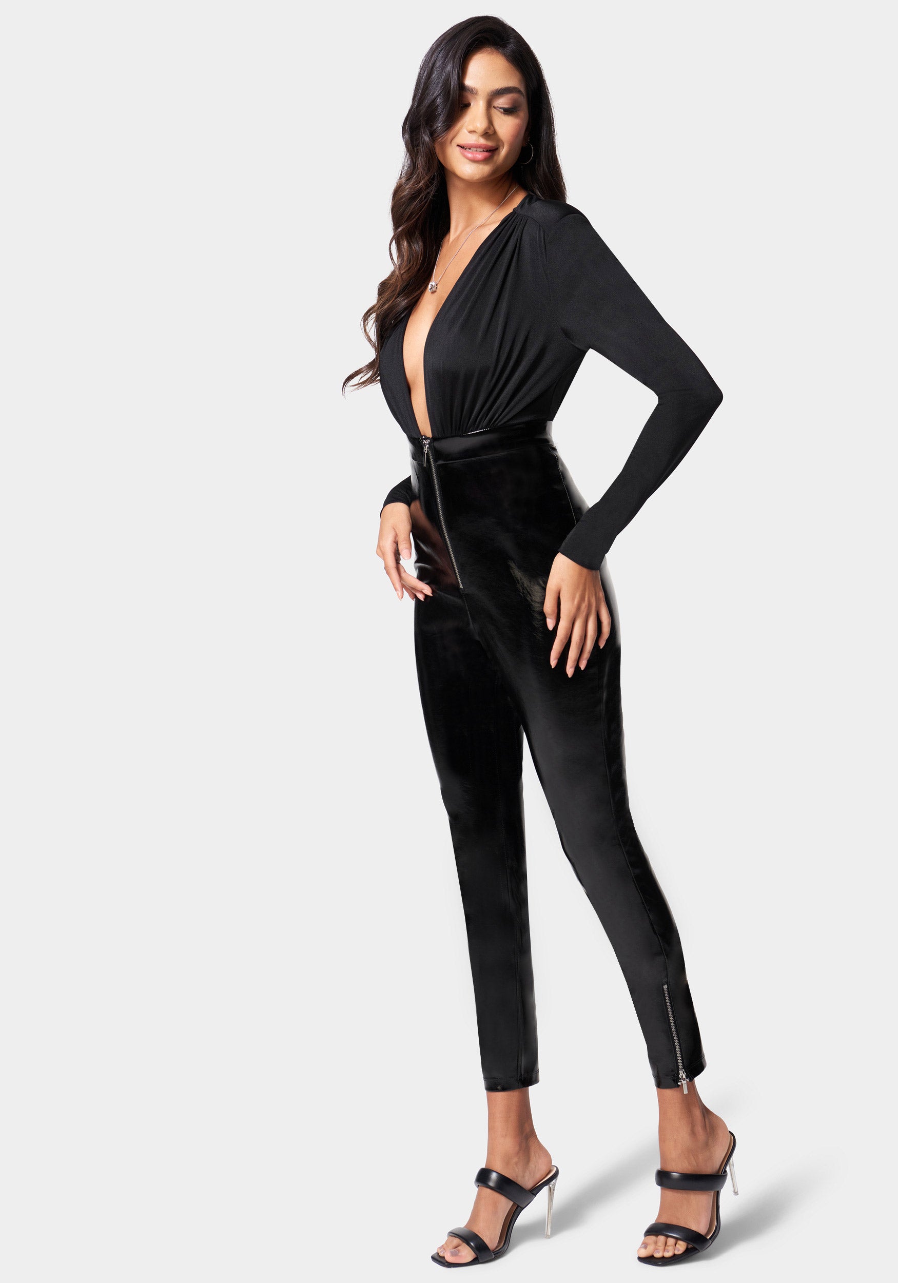 Patent Pant Catsuit