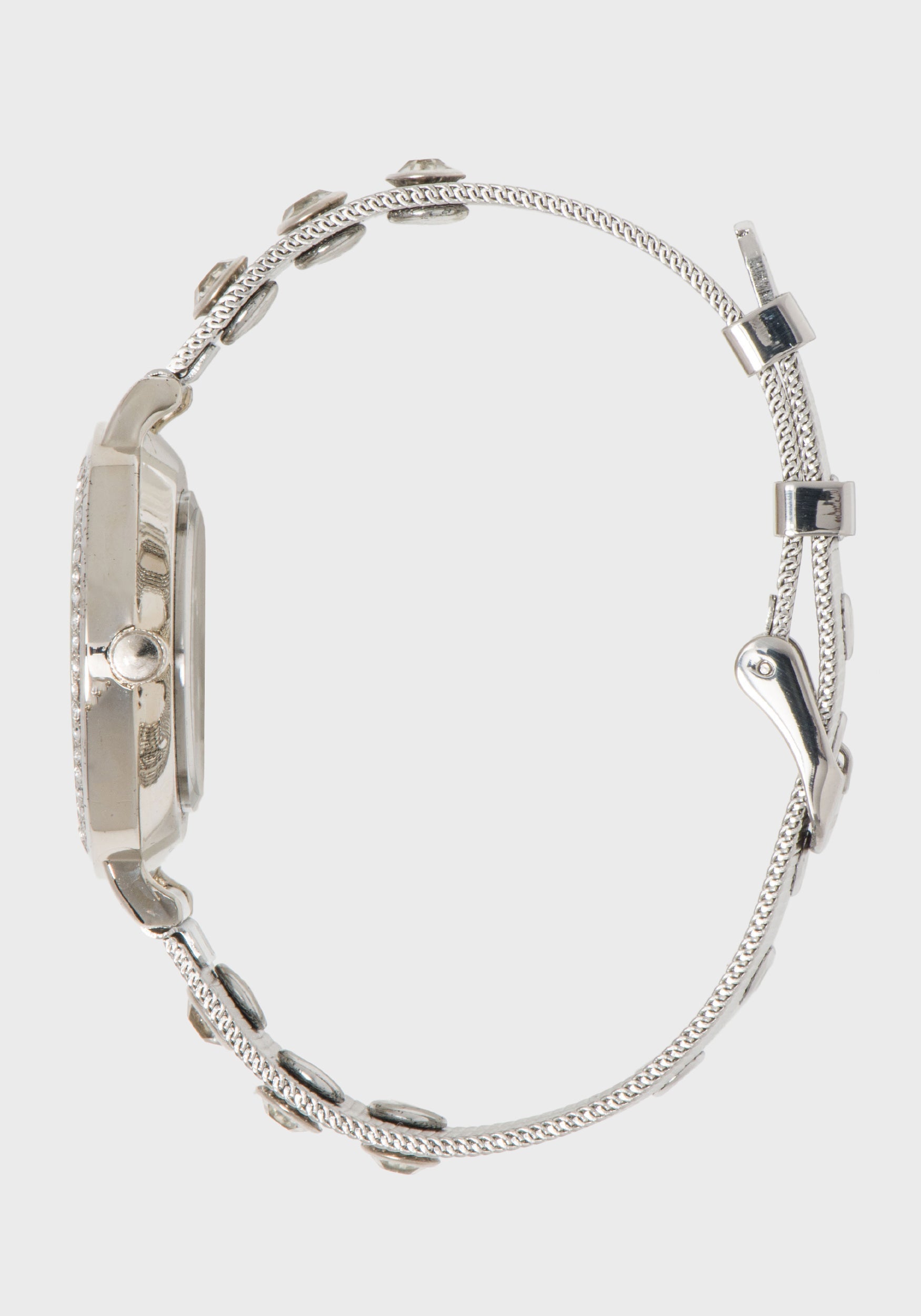 Silver Crystal Band Watch