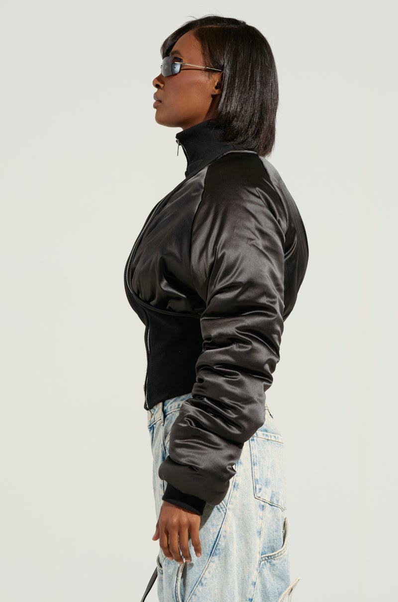 ELECTRA SATIN EFFECT BOMBER