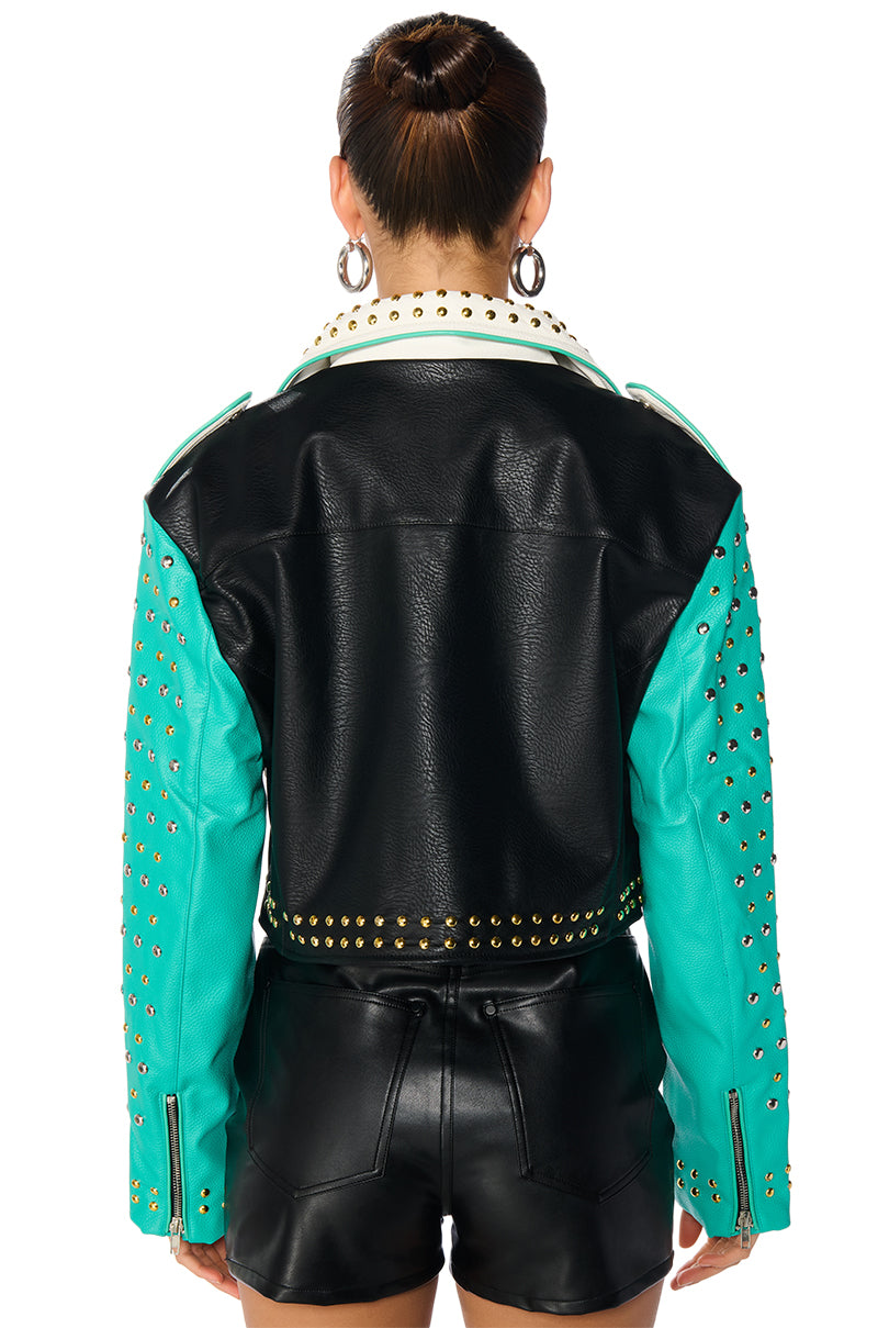 WILD WEST STUDDED MOTO JACKET