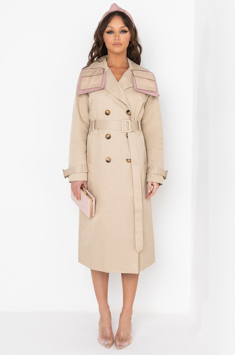 UPPER POCKET TRENCH COAT