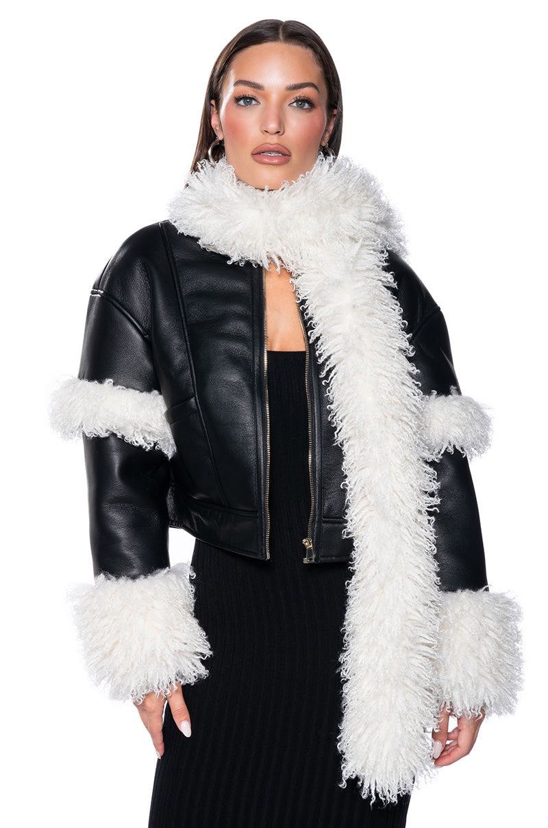 ASPEN GLOW UP FAUX FUR COAT