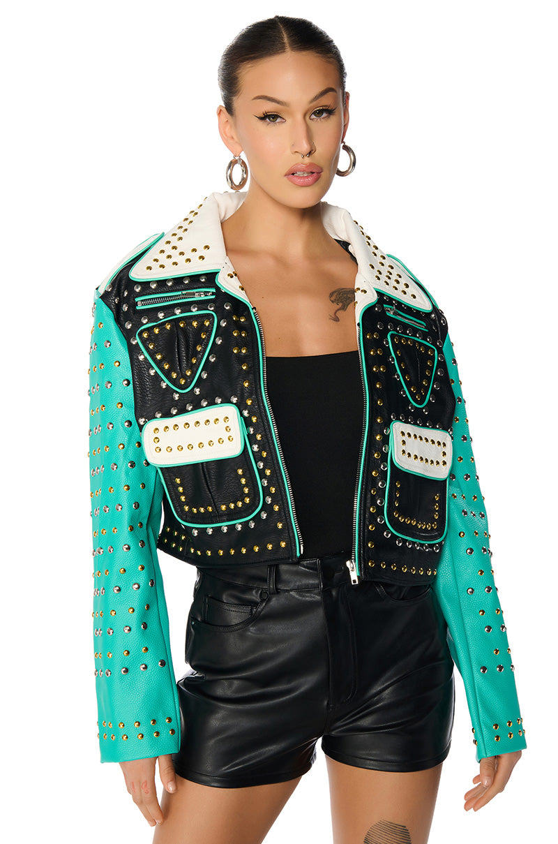 WILD WEST STUDDED MOTO JACKET