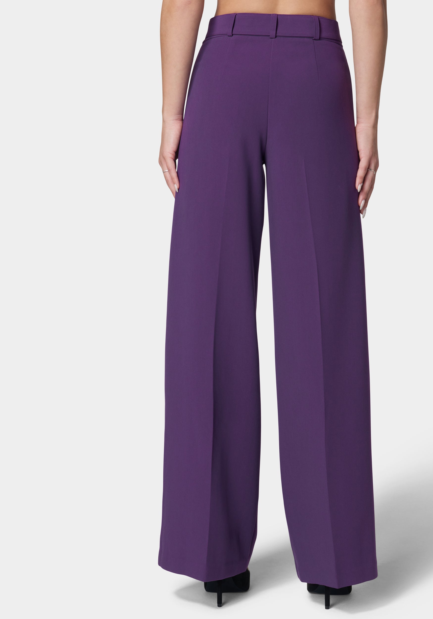 High Waist Belted Wide Leg Pant