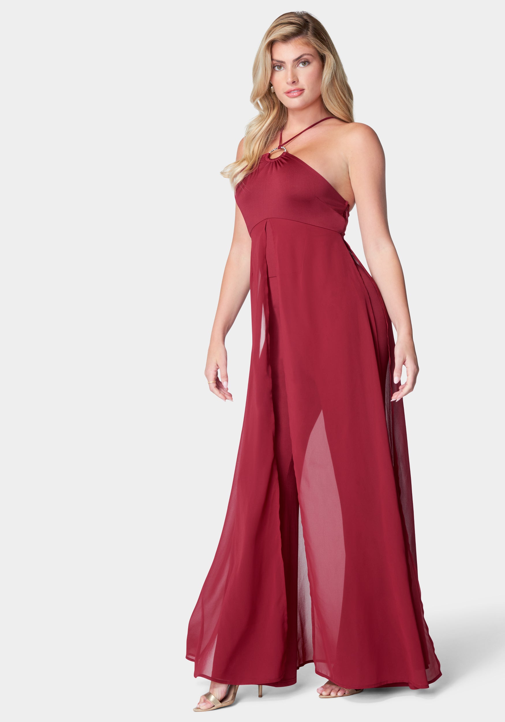 Overlay Wide Leg Jumpsuit