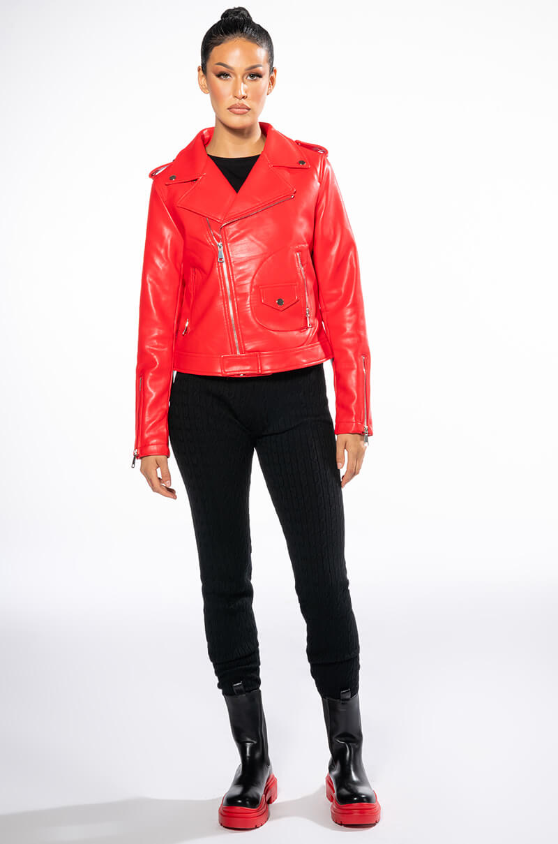 AZALEA WANG AUSSY BASIC MOTO JACKET