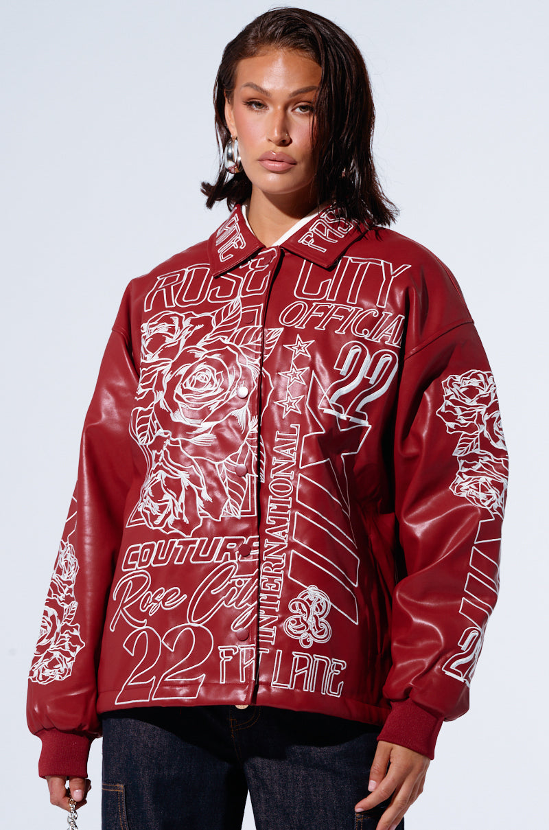 ROSE CITY EMBROIDERED BOMBER