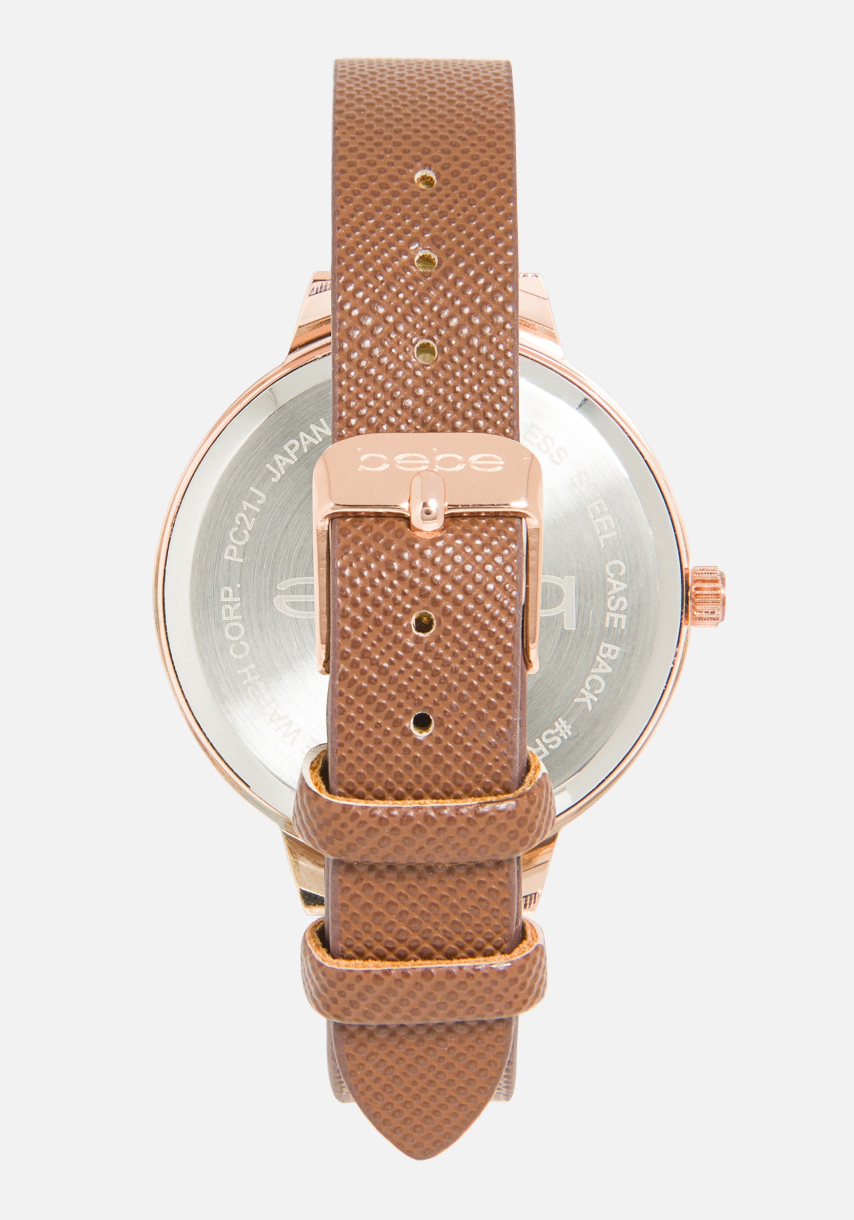 Bebe Embossed Safino Strap Watch