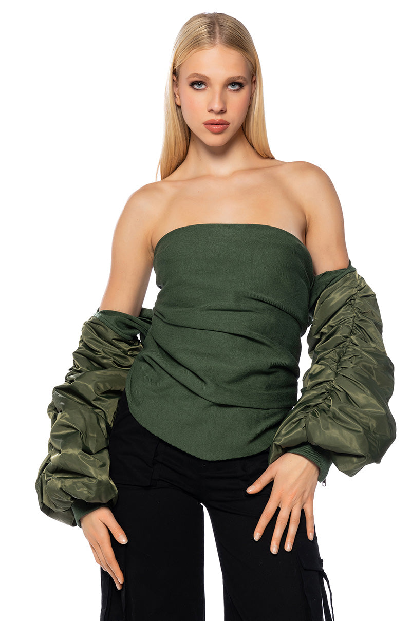 MULTIFUNCTION BOMBER SCARF JACKET