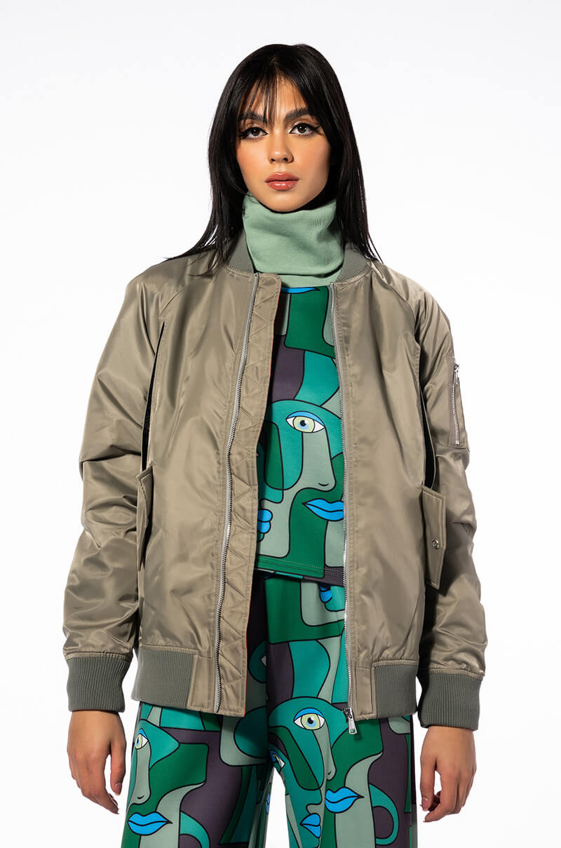 GET REAL DARLING PONCHO FLIGHT BOMBER