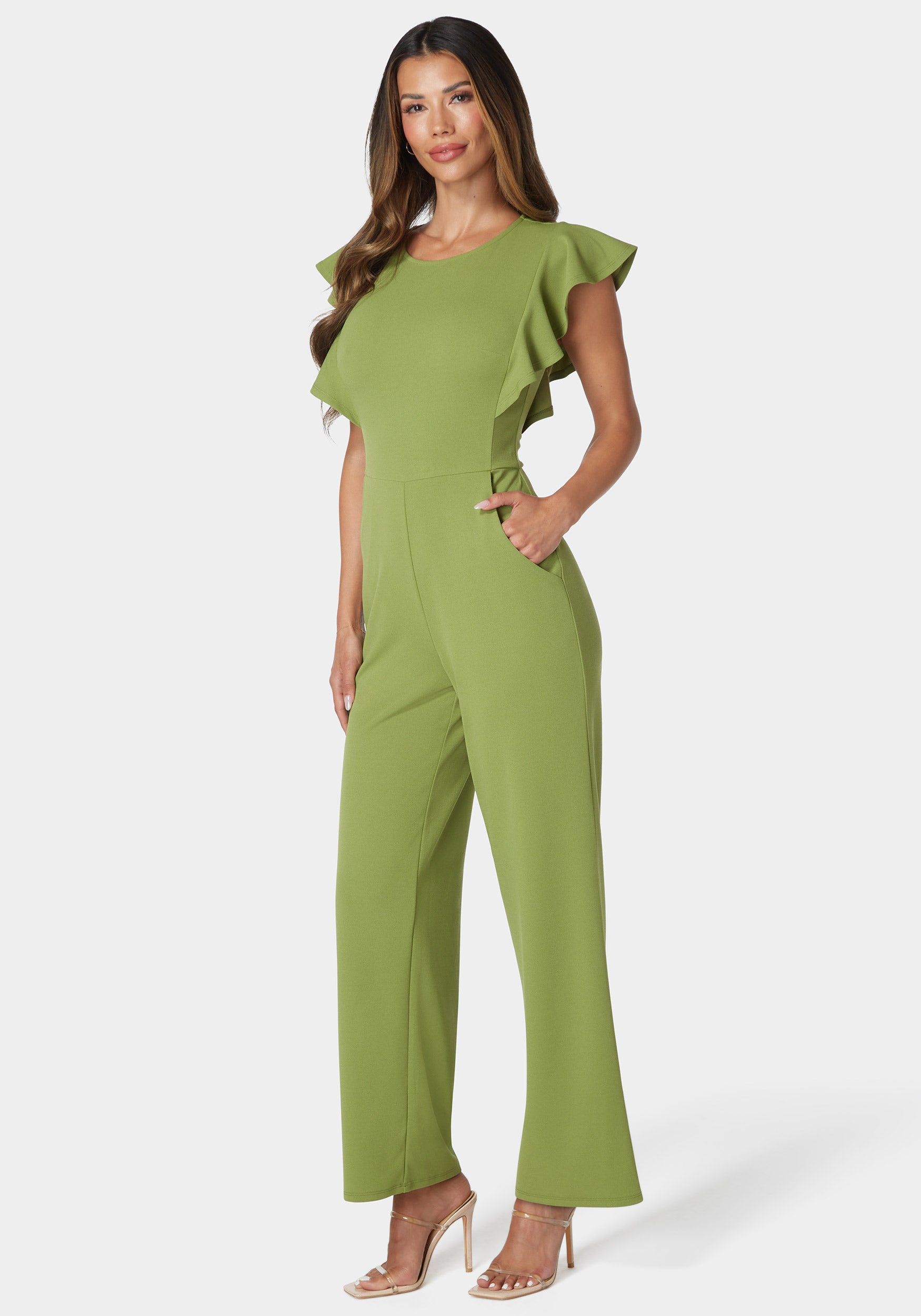 Flutter Sleeve Core Jumpsuit