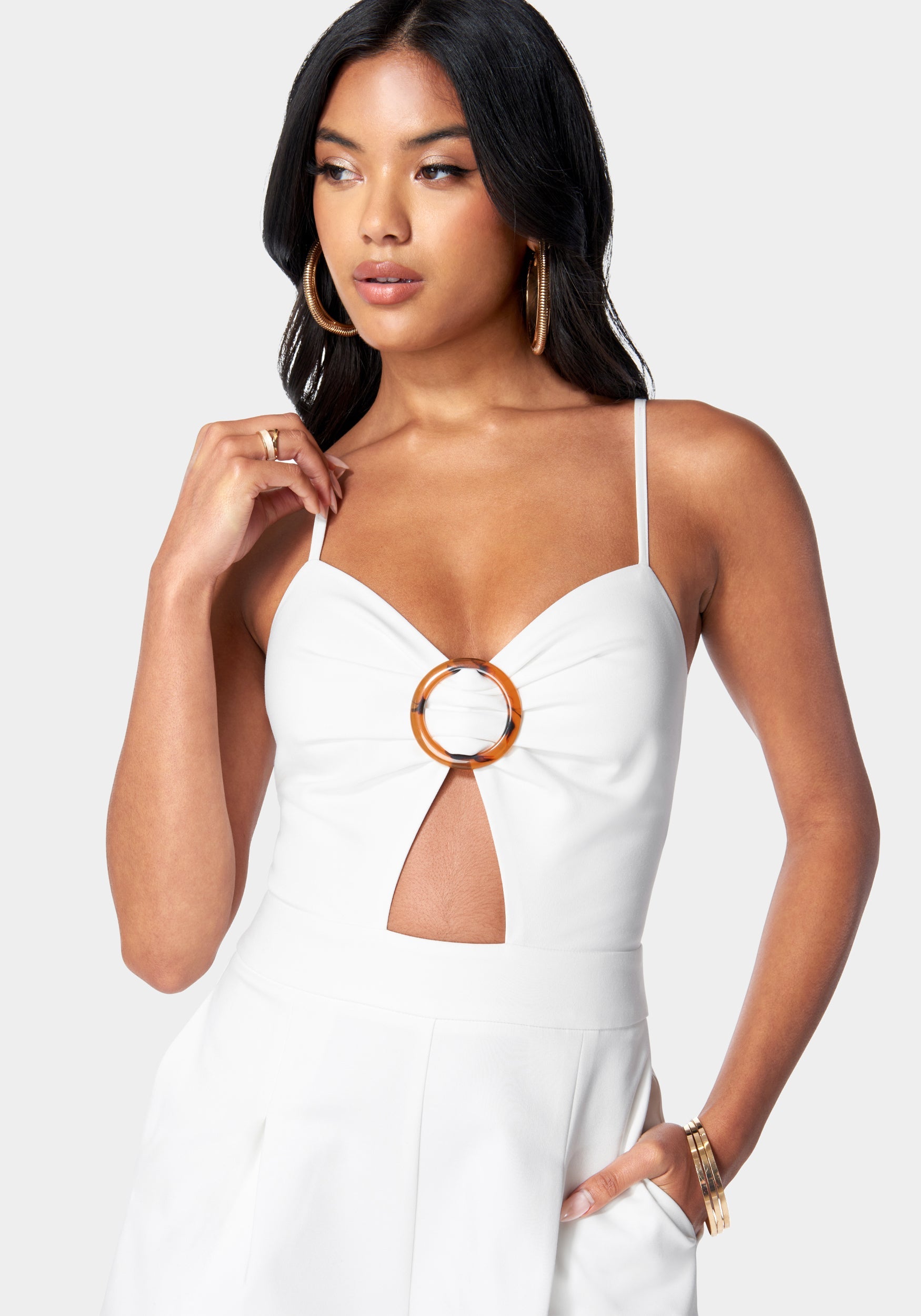 Ring Front Keyhole Romper